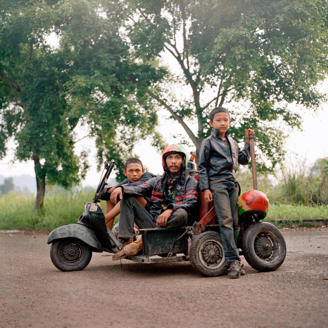 Photographer Muhammad Fadli photographed a series on the Indonesian subculture around Vespa scooters, capturing a group of young people building their own vehicles.