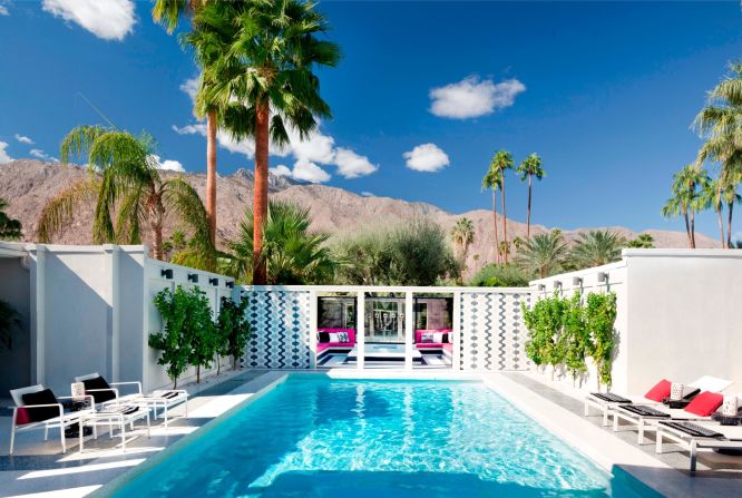 Designed by Palm Springs architect James McNaughton, Villa Grigio has recently been bought and renovated by the interior designer Martyn Lawrence Bullard.