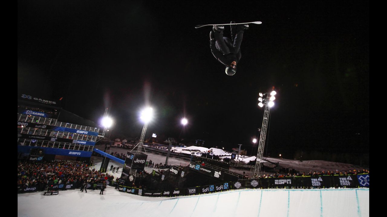 Iouri Podladtchikov catches some air during the X Games' halfpipe final on Sunday, January 28. But the Swiss snowboarder, who won an Olympic gold medal in 2014, <a href="https://www.washingtonpost.com/news/early-lead/wp/2018/01/29/olympic-champion-snowboarder-i-pod-suffers-broken-nose-in-scary-halfpipe-crash/" target="_blank" target="_blank">crashed face-first during his run</a> and had to be stretchered away. He suffered a broken nose.
