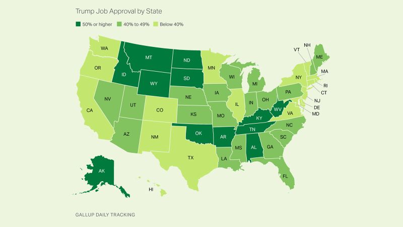 Trump's Approval Rating Is Above 50% In Only 12 States | CNN Politics