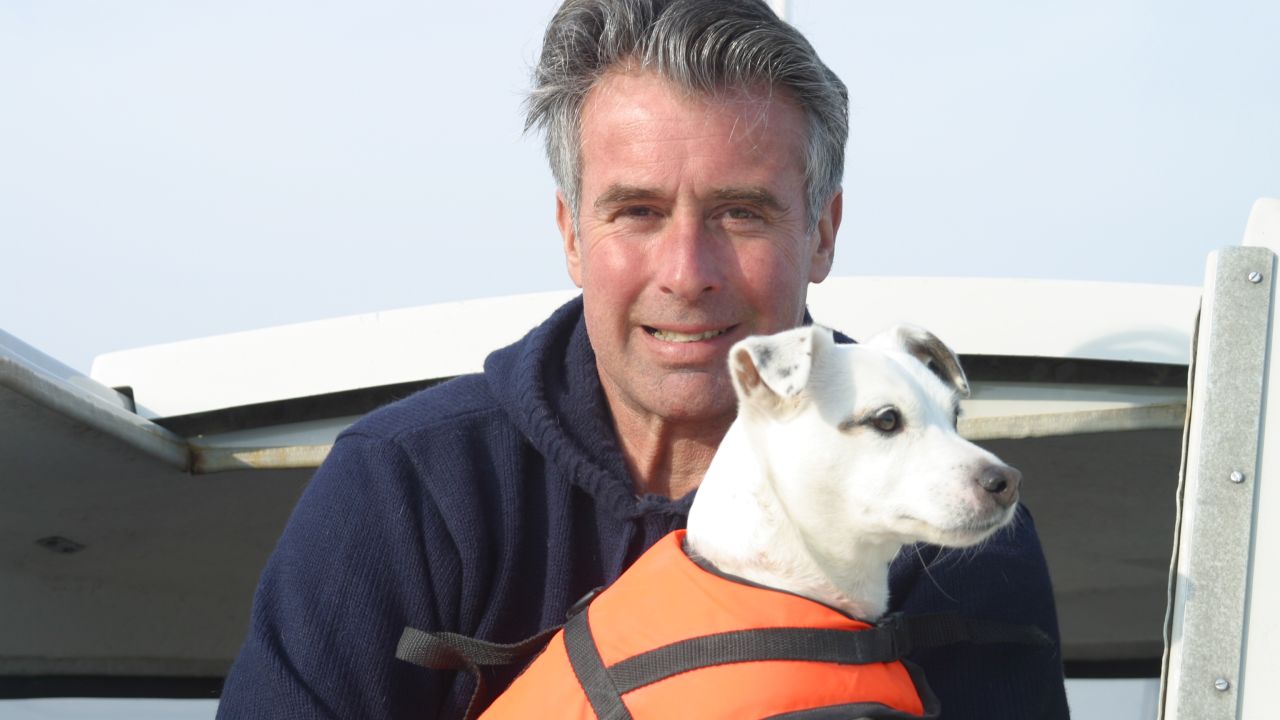 Dave Selby with his dog Bart