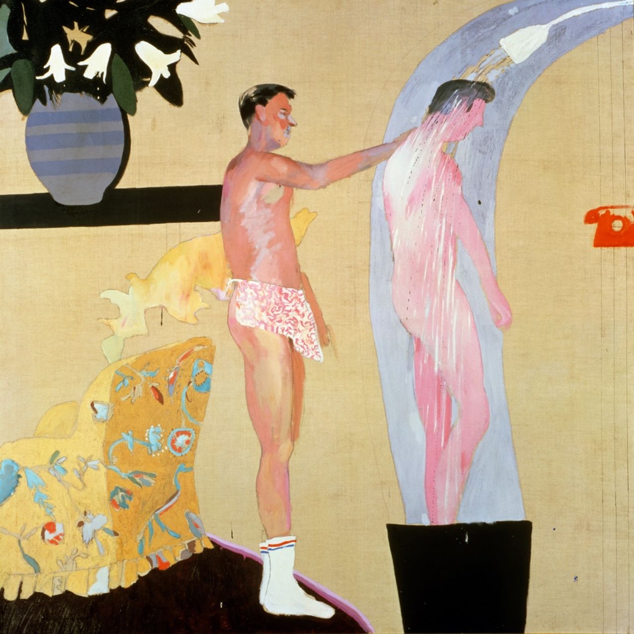 "Domestic Scene Los Angeles" (1963) by David Hockney