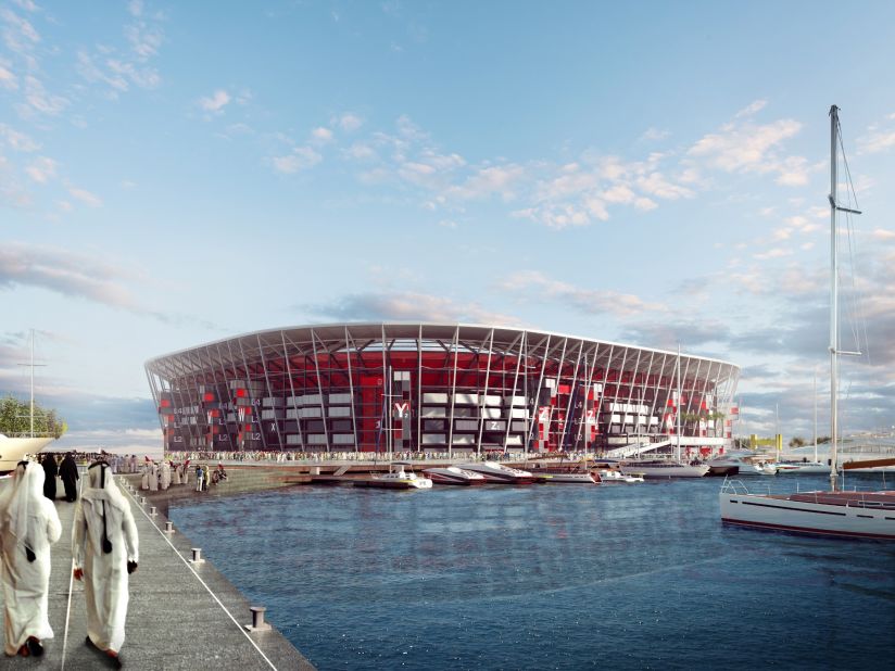 Madrid's Fenwick Iribarren Architects plan to build one of FIFA's 2022 World Cup in Qatar with 1,000 containers.