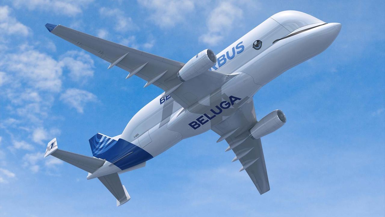 The super-cheery livery of the new Beluga XL. 