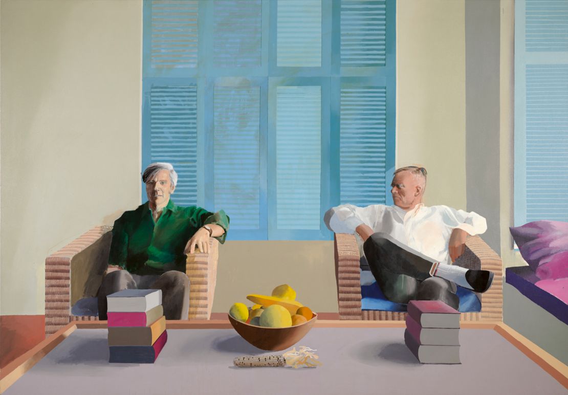 "Christopher Isherwood and Don Bachardy" (1968) by David Hockney