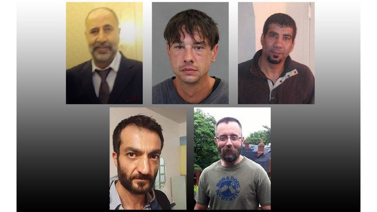 The five victims have been identified as, from top left, Majeed Kayhan, 58; Dean Lisowick, 47; Soroush Mahmudi, 50; Selim Esen, 44 and Andrew Kinsman, 49, according to Toronto Police Service.