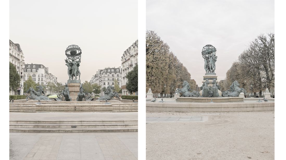 <strong>Appeal of Tianducheng:</strong> They liked the place, they liked the Eiffel Tower, they liked the avenues. But I'm not sure it's a complete choice, I'm not sure they came especially because it's Parisian, reflects Prost. <em>Pictured here: Left -- replica Fontaine de l'Observatoire in Tianducheng, China. Right -- Fontaine de l'Observatoire in Paris.</em>