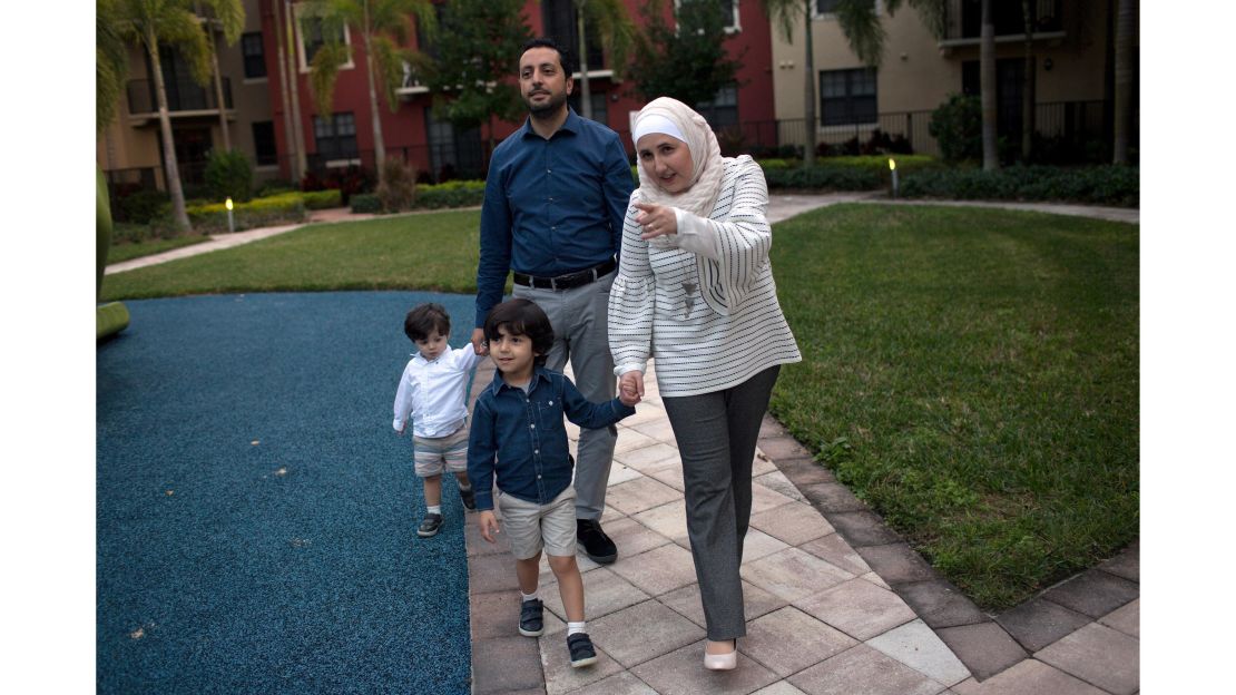 Mohammad Alala and his wife Dania are both Syrians with temporary protected status. They live in Miramar, Florida, with their two US-born children. 