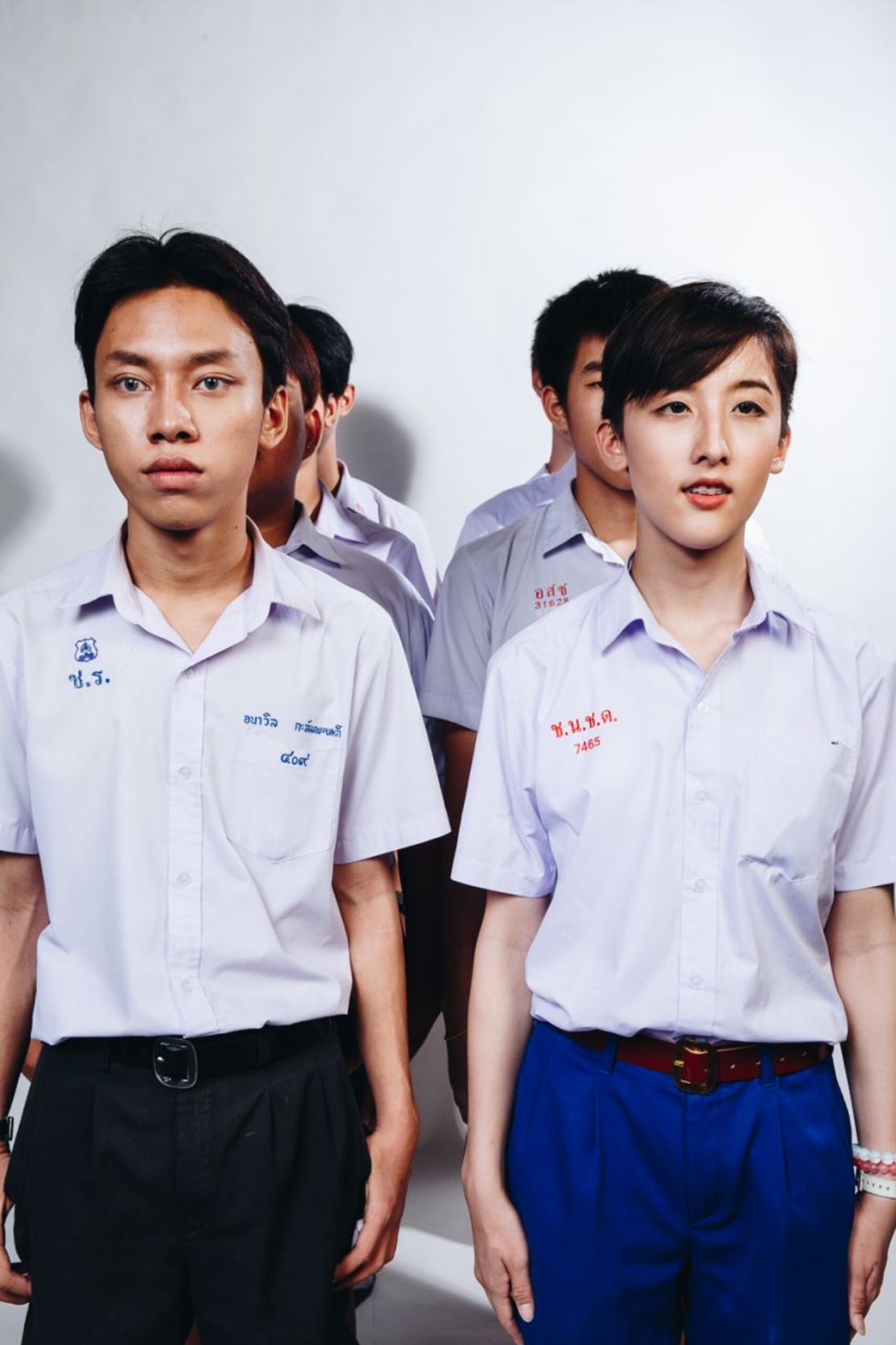 Thai photographer Watsamon Tri-yasakda used school uniforms to express young people's frustration with conformity. 