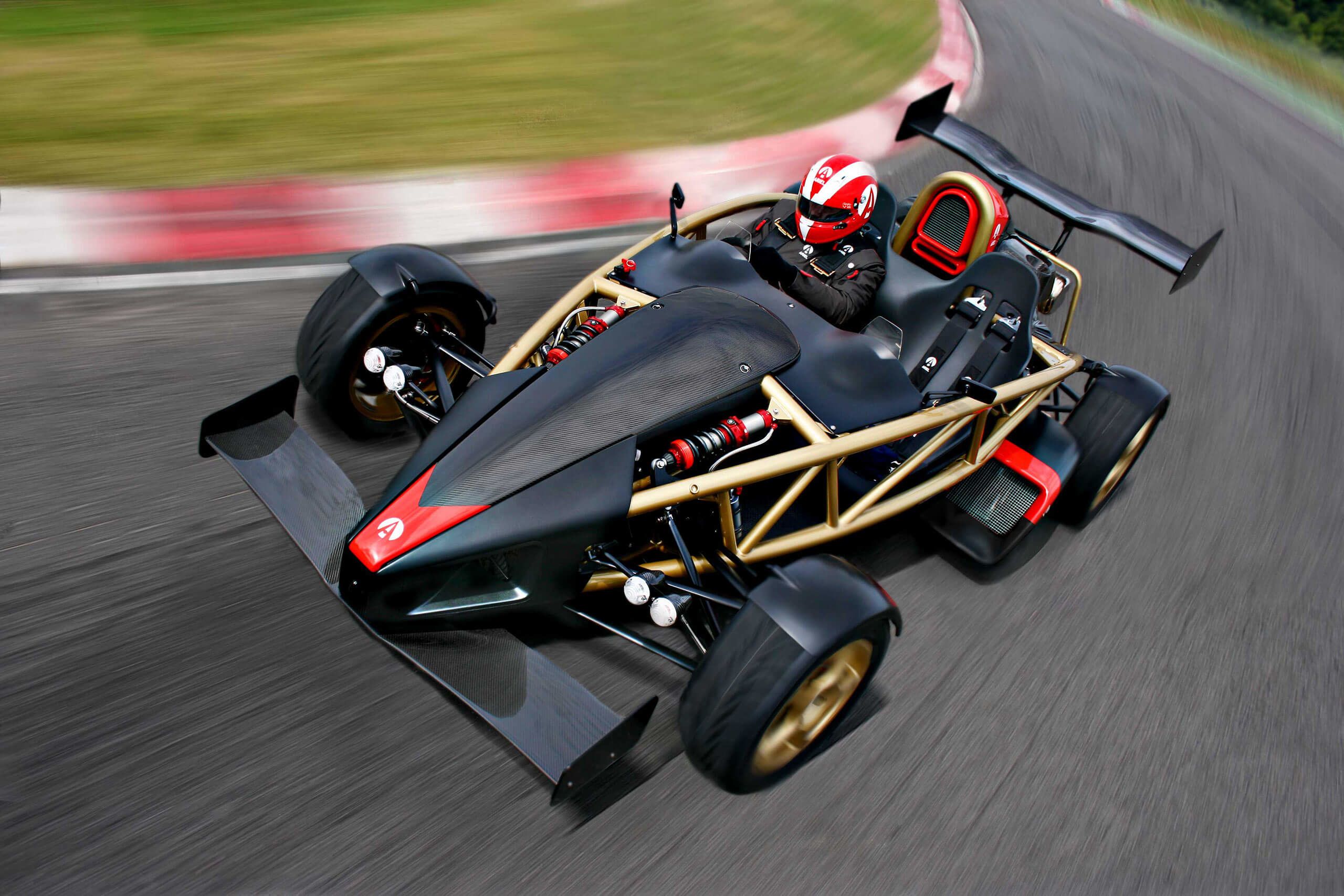 The Atom V8 (pictured) boasts 500 bhp, weighs just 550 kilos and can accelerate from 0-60 mph in just 2.3 seconds.