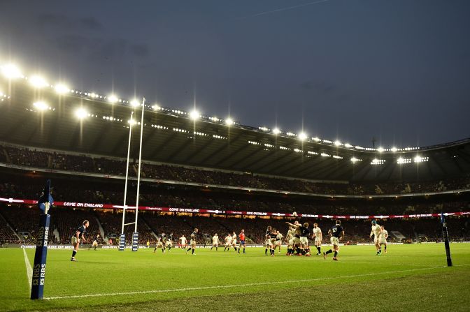 Twickenham stadium in London is the world's largest dedicated rugby venue with a capacity of 82,000. This year it hosts England's mouth-watering clashes with Ireland and Wales.