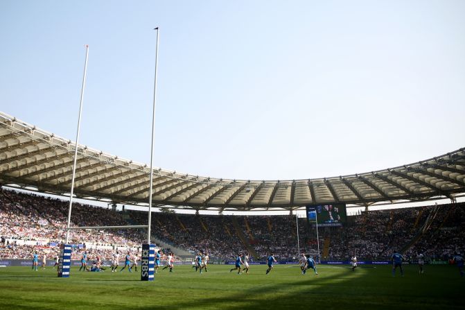 The 73,000-seat Stadio Olimpico in Rome is also home to football teams Lazio and AS Roma.