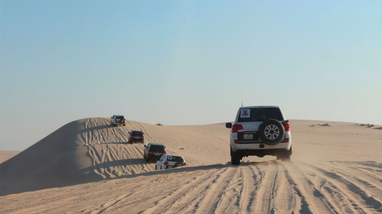 Dune bashing in the desert is a popular Qatar activity.