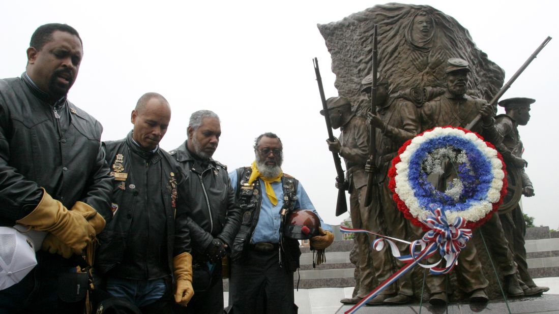 <strong>Buffalo Soldiers Monument, Fort Leavenworth, Kansas:</strong> After lack of acknowledgment for decades, Colin Powell led the effort to build a proper memorial to this all-black military regiment about his title. 