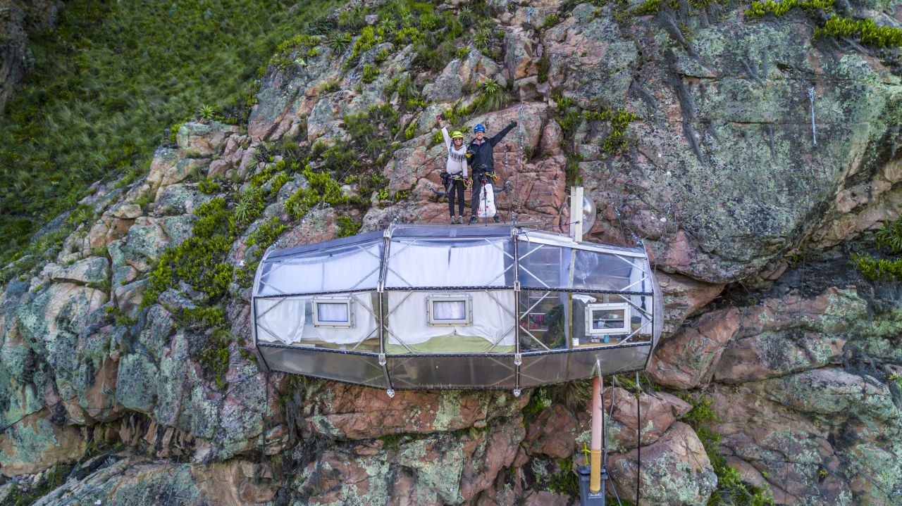 <strong>Inner adventurer:</strong> The suites are the brainchild of adventure company Natura Vive -- who encourage guests to embrace their inner adventurer: Once you're ready to leave your suite, you can zip-wire down.