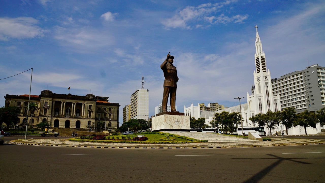 A statue of Samora Machel in downtown Maputo. The statue was built by Mansudae, a North Korean entity that has built statues and monuments across Africa.