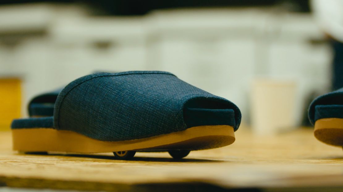 Nissan's self-sorting house slippers are wearable too. 