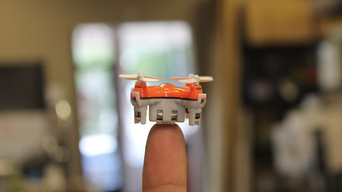 <strong>Aerix Aerius -- </strong>Manufacturers once boasted of drones that could fit in the palm of your hand. The Aerix Aerius takes that claim to new levels with this, the world's smallest quadcopter at just 1.2-inches wide. 