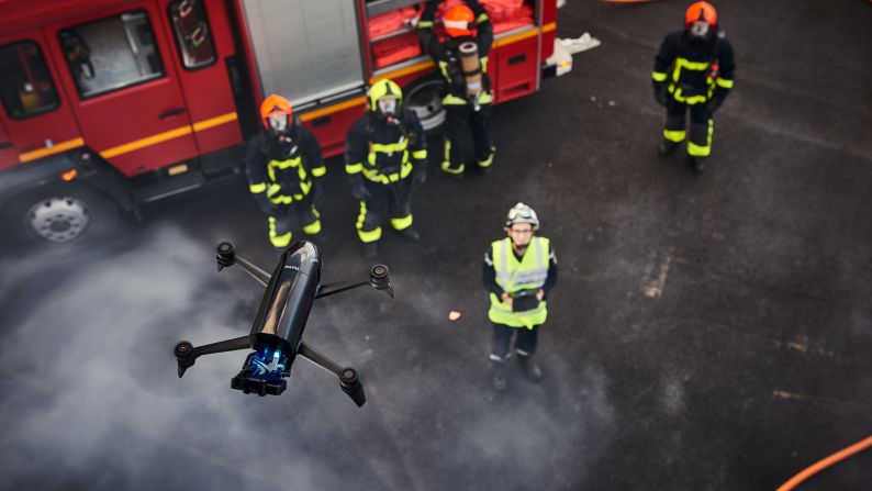 <strong><em>Scroll through to see innovative drones around the world. </em></strong><br />Parrot's Parrot Bebop-Pro Thermal drone can provide a live feed identifying heat signatures, such as those given off by a human body, or the hot spots of a burning building. As an inspection tool manually controlled by humans, it can be used by first-responders and in disaster-relief efforts. <a href="index.php?page=&url=http%3A%2F%2Fmoney.cnn.com%2F2017%2F10%2F25%2Ftechnology%2Fparrot-bebop-pro-thermal-search-rescue-agriculture%2Findex.html"><strong>Read more.</strong></a>