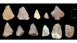 Middle Palaeolithic artefacts from excavations at Attirampakkam.
