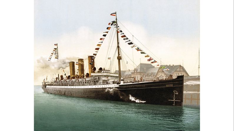 <strong>The Golden Age of Travel: </strong>Editor Marc Walter and author Sabine Arqué introduce the world of 18th- and early 19th-century travel through a series of six iconic journeys across six continents.  This slide shows the German ocean liner Kaiserin Maria Theresia, circa 1900, part of Walter's Southern and Western Europe collection of vintage travel images.
