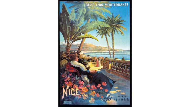 <strong>1. Southern and Western Europe:</strong> Designer Hugo d'Alesi designed this poster for the Paris-Lyon-Méditerranée railroad, which whisked travelers from Paris to the French Riviera. Ample sun and a buzzy social scene made the region a sought-after winter escape.