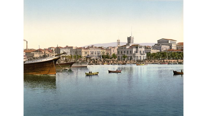 <strong>2. From the Rhine to the Black Sea</strong>: Small rowboats met ocean liners in Athens' Port of Piraeus, ferrying passengers to shore for a day of exploring the city's ancient ruins.