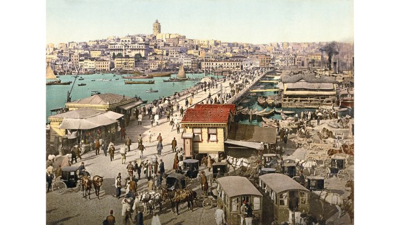 <strong>2. From the Rhine to the Black Sea: </strong>Linking Europe and Asia, Constantinople (now Istanbul) was the final stop on the Orient Express. Here, the Galata Bridge spans the Golden Horn, an inlet of the Bosphorus Strait on the city's European side.