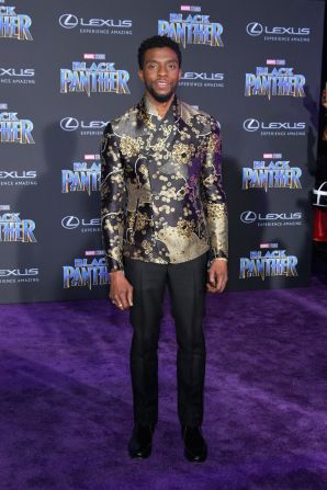 In a stately gold and black Emporio Armani jacket, Black Panther star Chadwick Boseman is the definition of dope.