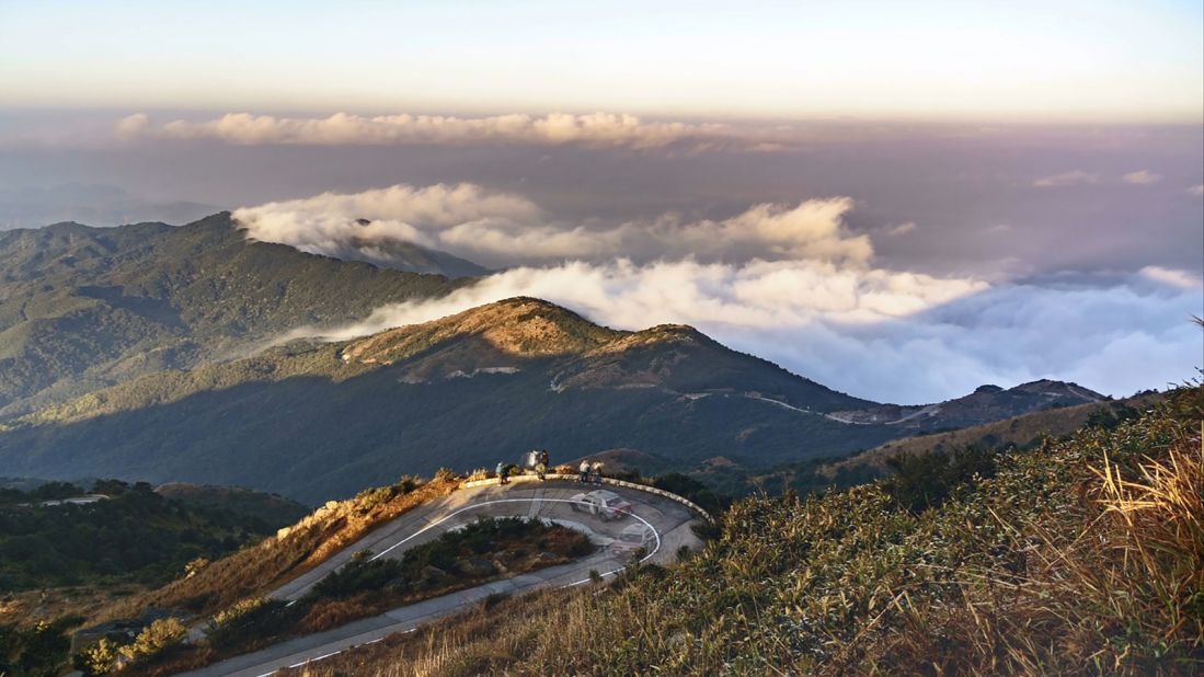 <strong>Hong Kong's highest peak: </strong>Sitting in the middle of Hong Kong, the 957-meter Tai Mo Shan --  which literally translates as Big Hat Mountain -- is the highest peak in the city.