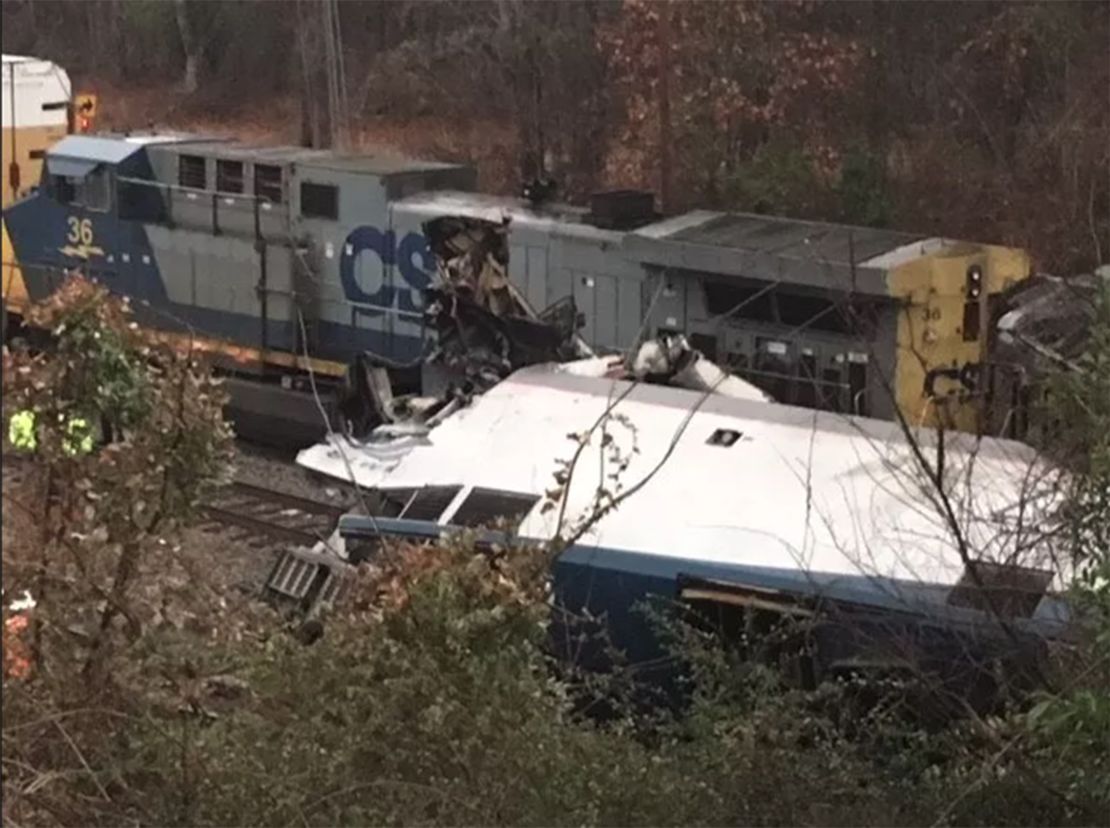 A Miami, Florida-bound Amtrak train collided with a freight train early Sunday in South Carolina 