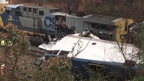 A Miami, Florida-bound Amtrak train collided with a freight train early Sunday in South Carolina 