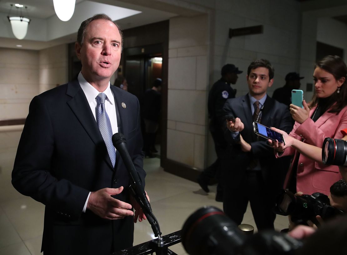 Schiff appearaing on Capitol Hill in 2017.