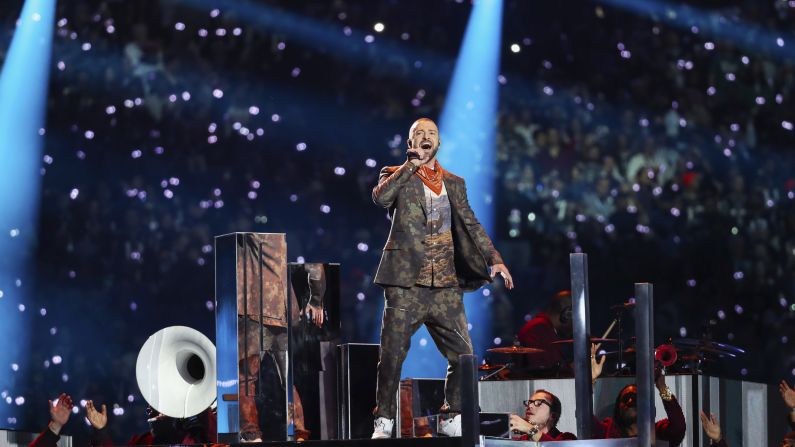 Timberlake performed some classics, including "Cry Me A River," and "Mirrors," along with newer songs like "Can't Stop The Feeling" and "Filthy," which is off his newly released "Man of the Woods" album.