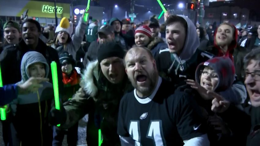 Eagles fans celebrate Super Bowl win