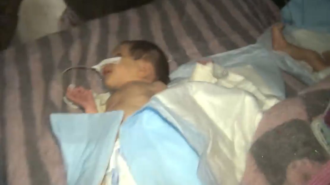 Infants in incubators and on makeshift stretchers were evacuated from a hospital in Maarat al-Numan.