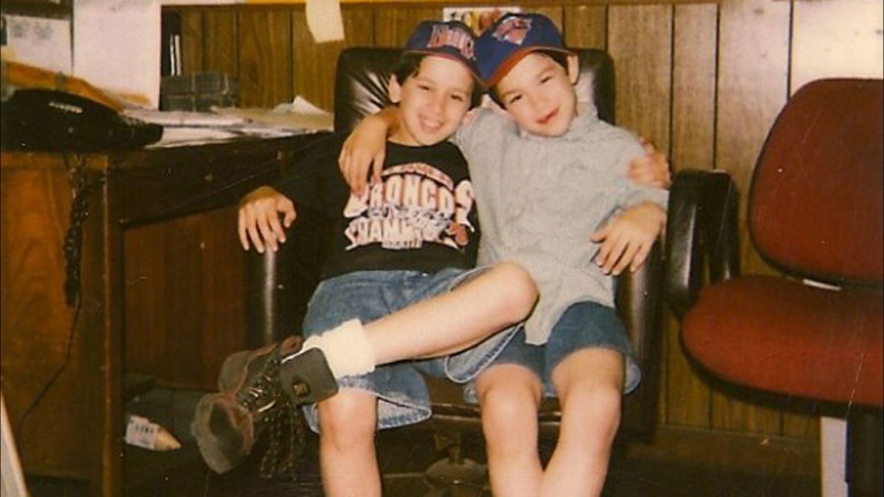 Farris, left, and Deah were 18 months apart in age, a grade apart in school and an inch apart in height.