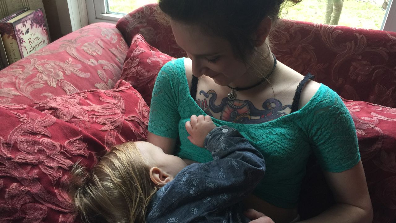 Jenna Sauter, mother of Axel, says she and her friends don't smoke near their children.