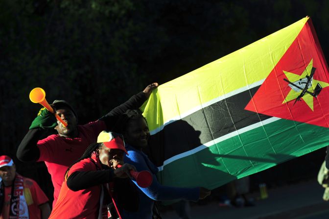 The flag of Mozambique includes an AK-47 rifle as a reference to the country's difficult transition to independence. <br /><br />"Mozambique was a Portuguese possession, and the Portuguese did an appalling job of decolonization. It was utterly unforgivable. As a result, Mozambique had a very bloody start as an independent country, and the rifles they used were AK-47s because they were cheap and available. When they achieved independence and set up their government, they put it on their flag as a symbol of their struggle," said Bartram. <br /><br />Other national flags include images of weapons too. "Guatemala has crossed rifles, Haiti has cannons. You do get some weird things on flags, but as long as they make sense to the people the flag belongs to, that's what counts."