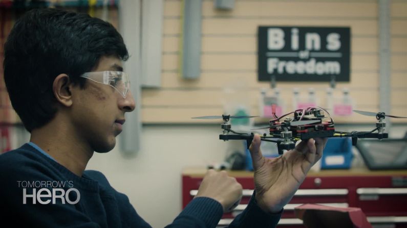 Mihir Garimella, aged 18, designed an autonomous drone that can maneuver tight spaces and go where humans cannot, with the potential for carrying out missions in disaster zones. <a href="index.php?page=&url=https%3A%2F%2Fedition.cnn.com%2F2018%2F02%2F08%2Ftech%2Fmihir-garimella-drones-tomorrows-hero%2Findex.html"><strong>Read more</strong></a>.