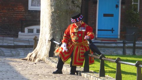 Ravenmaster Chris Skaife looks after the ravens at the Tower of London.