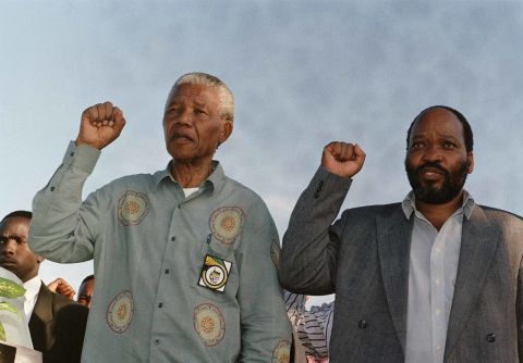 Zuma campaigns with ANC leader Nelson Mandela, left, during South Africa's first democratic elections in 1994. Mandela was elected President. Zuma became the ANC's national chairman later that year.