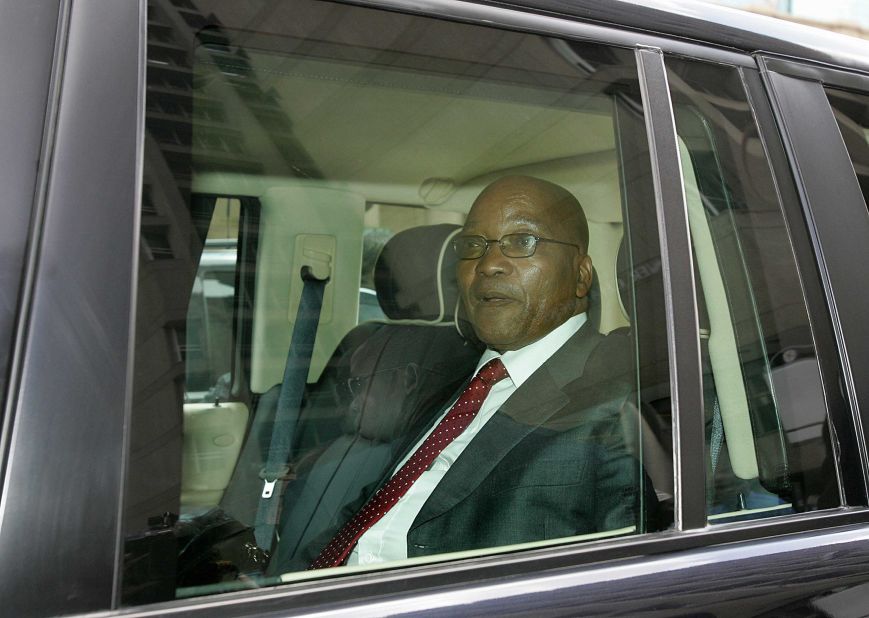 Zuma leaves the Johannesburg High Court in February 2006. He had been charged with raping a young family friend; he claimed the sex was consensual. Zuma was acquitted a few months later.