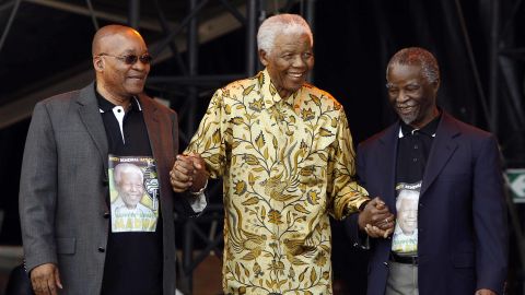 Jacob Zuma, from left, with former presidents Nelson Mandela and Thabo Mbeki in 2008.