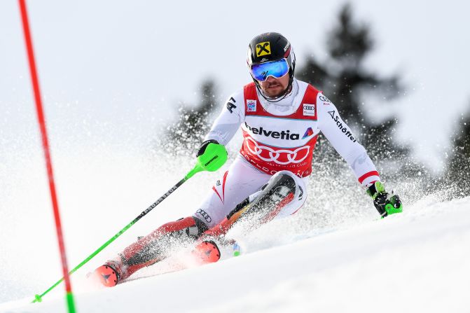<strong>Marcel Hirscher (Austria):</strong> Hirscher has won a record six straight World Cup titles, and he's the defending world champion in the slalom and giant slalom. But despite his domination, he's still looking for his first Olympic gold medal. At the 2014 Sochi Games, he finished second in the slalom.