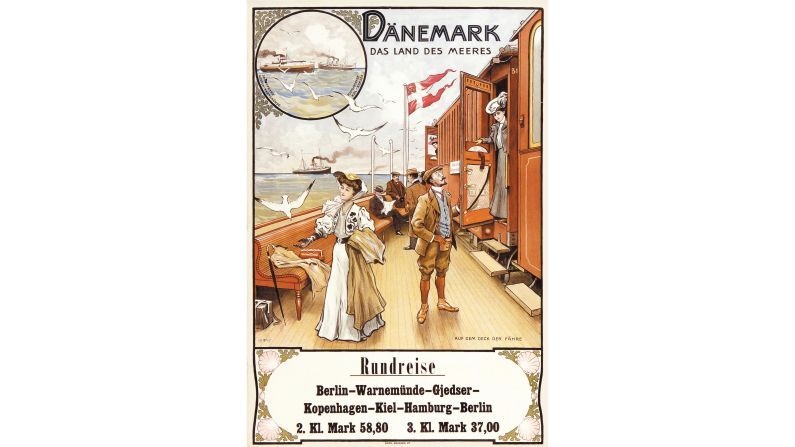 <strong>3. The Northern Route: </strong>Touting the charms of "Denmark, Land of the Sea," this poster is an advertisement for a sightseeing route through the Baltic Sea. 