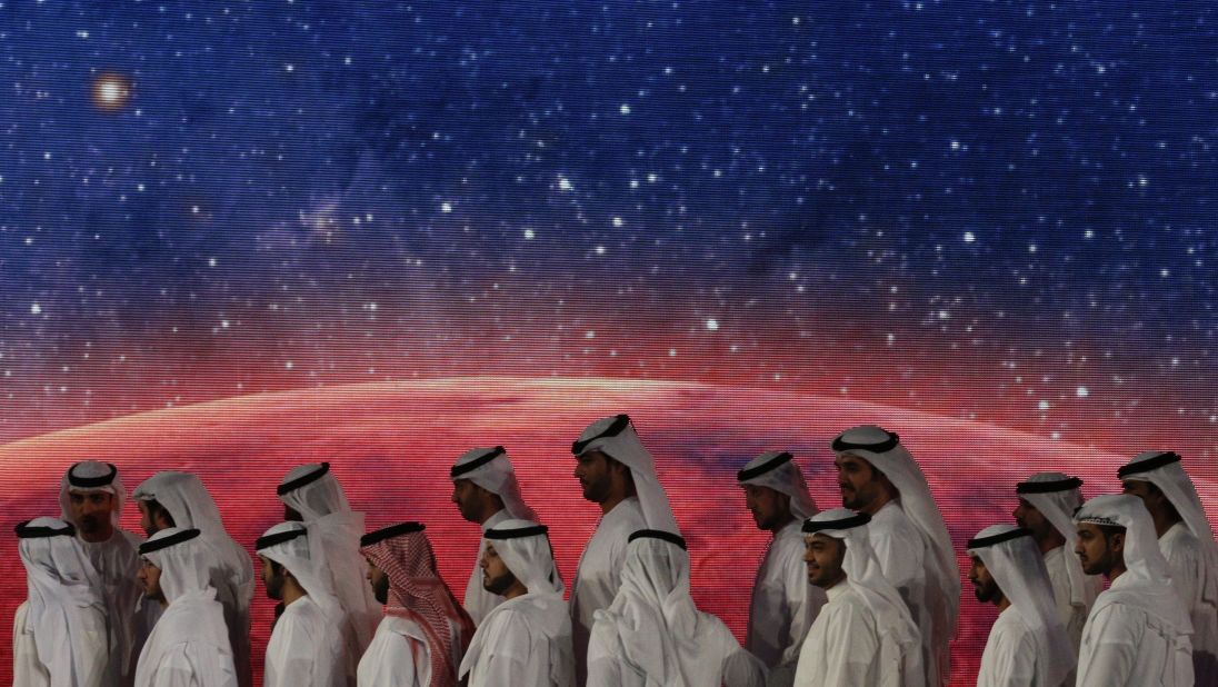 Officials, engineers and scientists take part in a ceremony in Dubai to unveil the UAE's Mars mission in 2015. The country's latest space project, the Space Settlement Challenge, seeks ideas that explore the possibilities around space settlement and habitation.