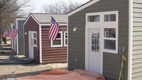 On January 29, Veterans Community Project finished the first 13 tiny homes of 50 it plans to build in Kansas City, Missouri. 