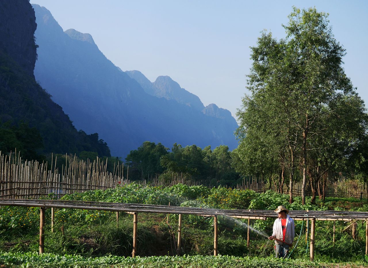 <strong>Agrotourism on the rise:</strong> Further emphasizing the spectacular scenery, agrotourism accommodations have emerged as an alternative to the guesthouses in town. An agrotourism pioneer, Lao Farmhas long been popular among health- and food-conscious travelers. 