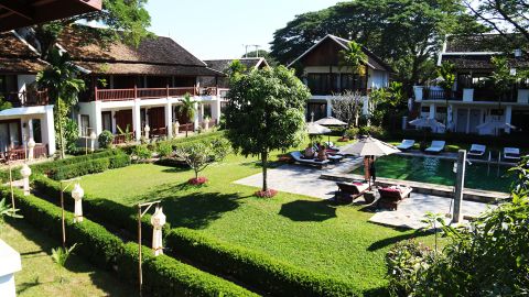 The Riverside Boutique Resort offers a sophisticated alternative to the backpacker hostels.